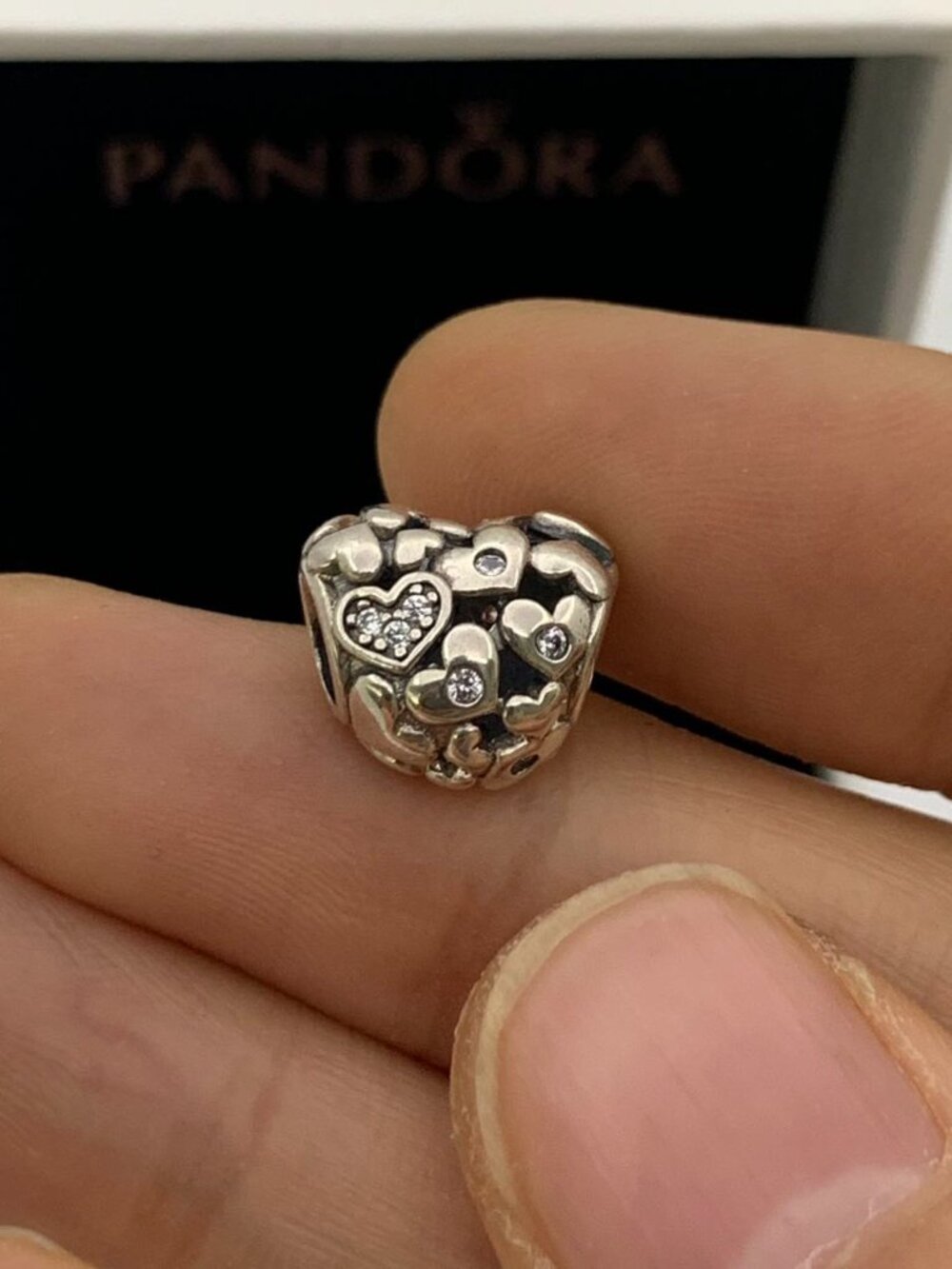 Pandora Sparkling Cz Openwork Heart Charm